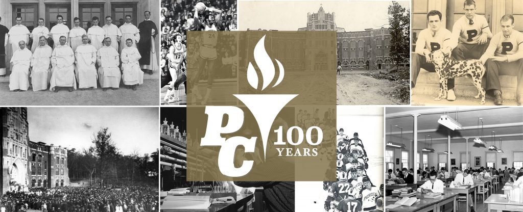 These are images capturing Providence College's 100 years of history rooted in the Catholic and Dominican liberal arts tradition.