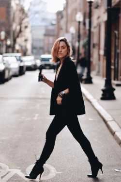 Ellie Jenkins posing on a city street