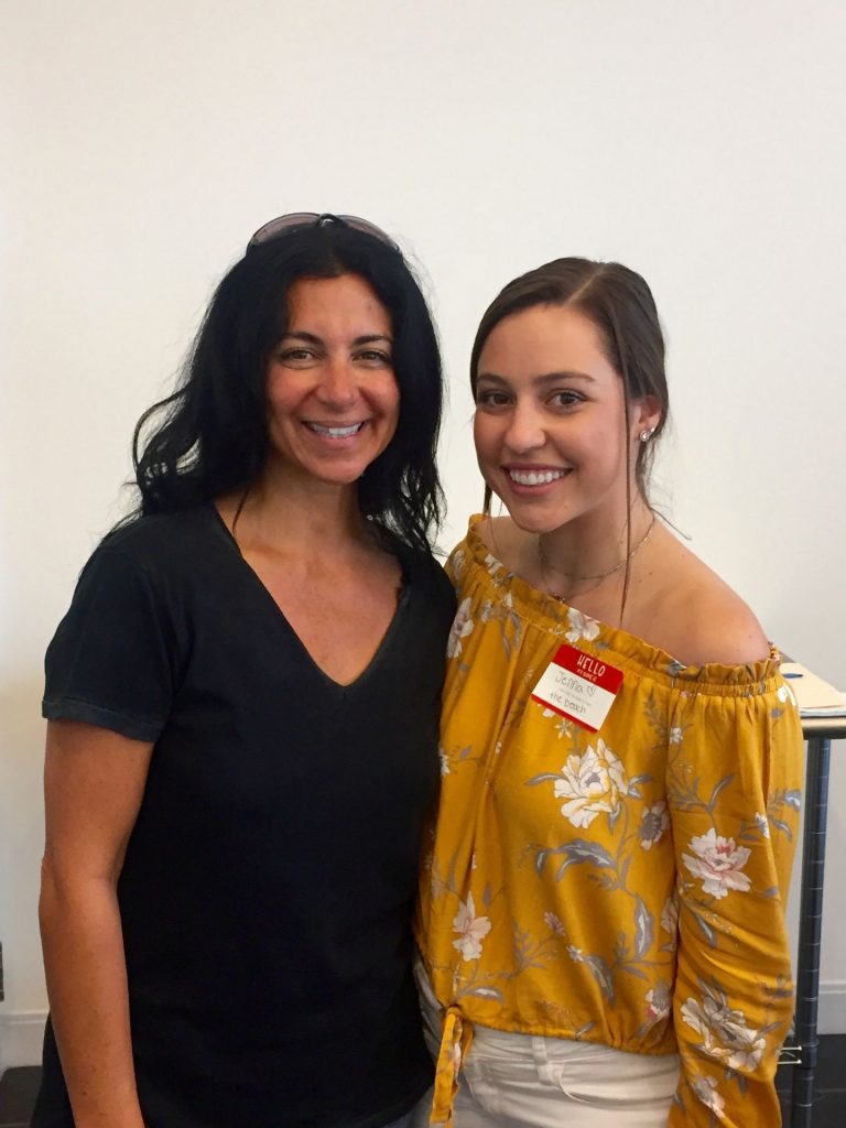 ALEX AND ANI founder and CEO, Carolyn Rafaelian, and Jenna DiSalvo '18.