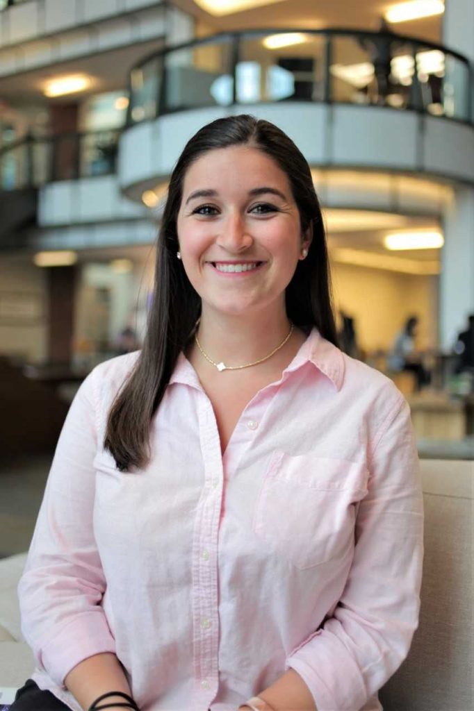 Lauren McNulty '15 posed in her office 