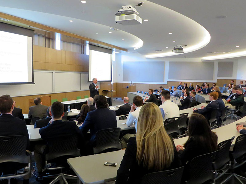 PCSB students and faculty at the Investment Forecast Forum