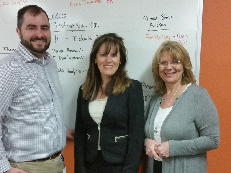 Mark Wilbur, Dr. Francince Newth, and Sherri Turner at IGT in New Brunswick