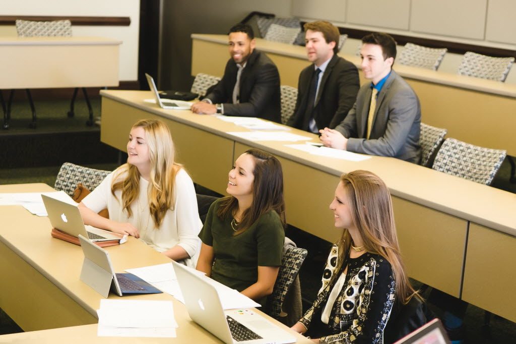 MBA students in classroom