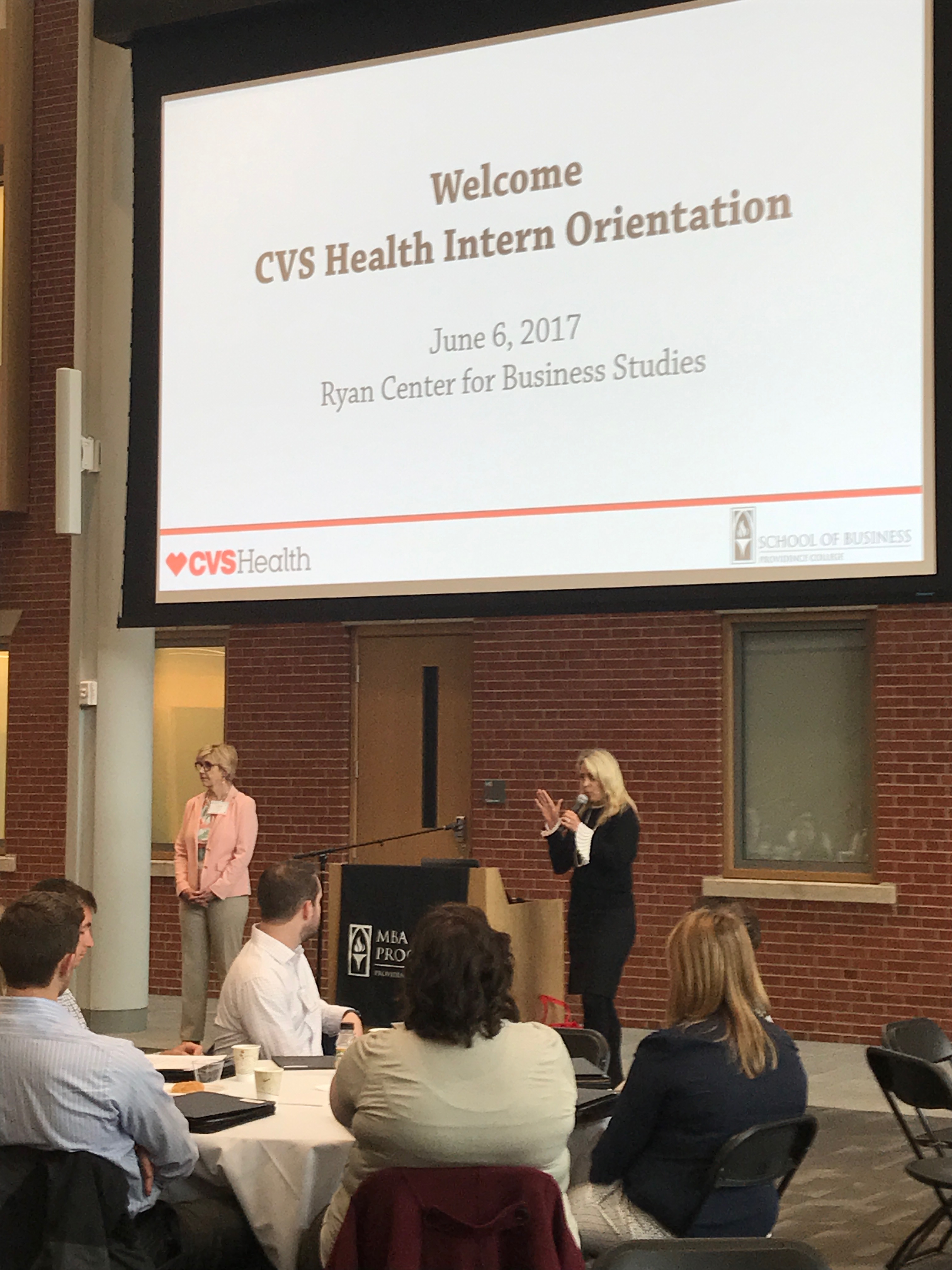 cvs health intern orientation presented by the pcsb  u2013 providence college school of business