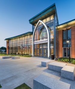 Front view of the Ryan Center.