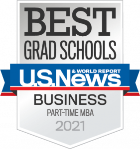 US News and World Report Best Part Time MBA Badge for 2021