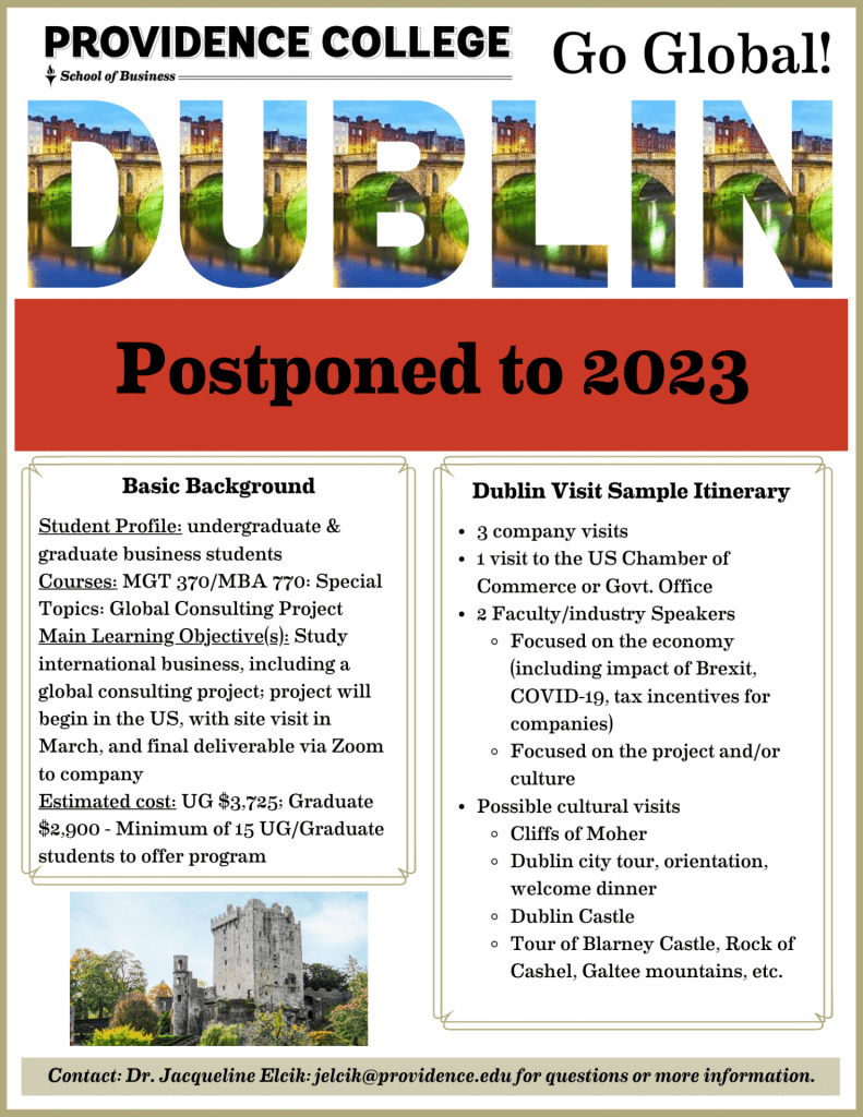Go Global Dublin Postponed
