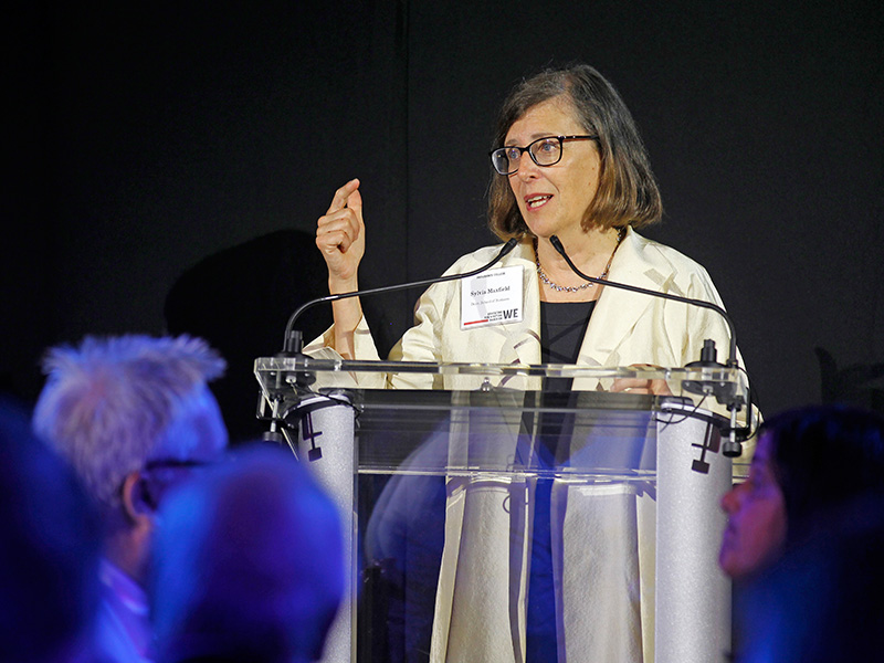 Dean Sylvia Maxfield speaking at the Ryan Center Dedication