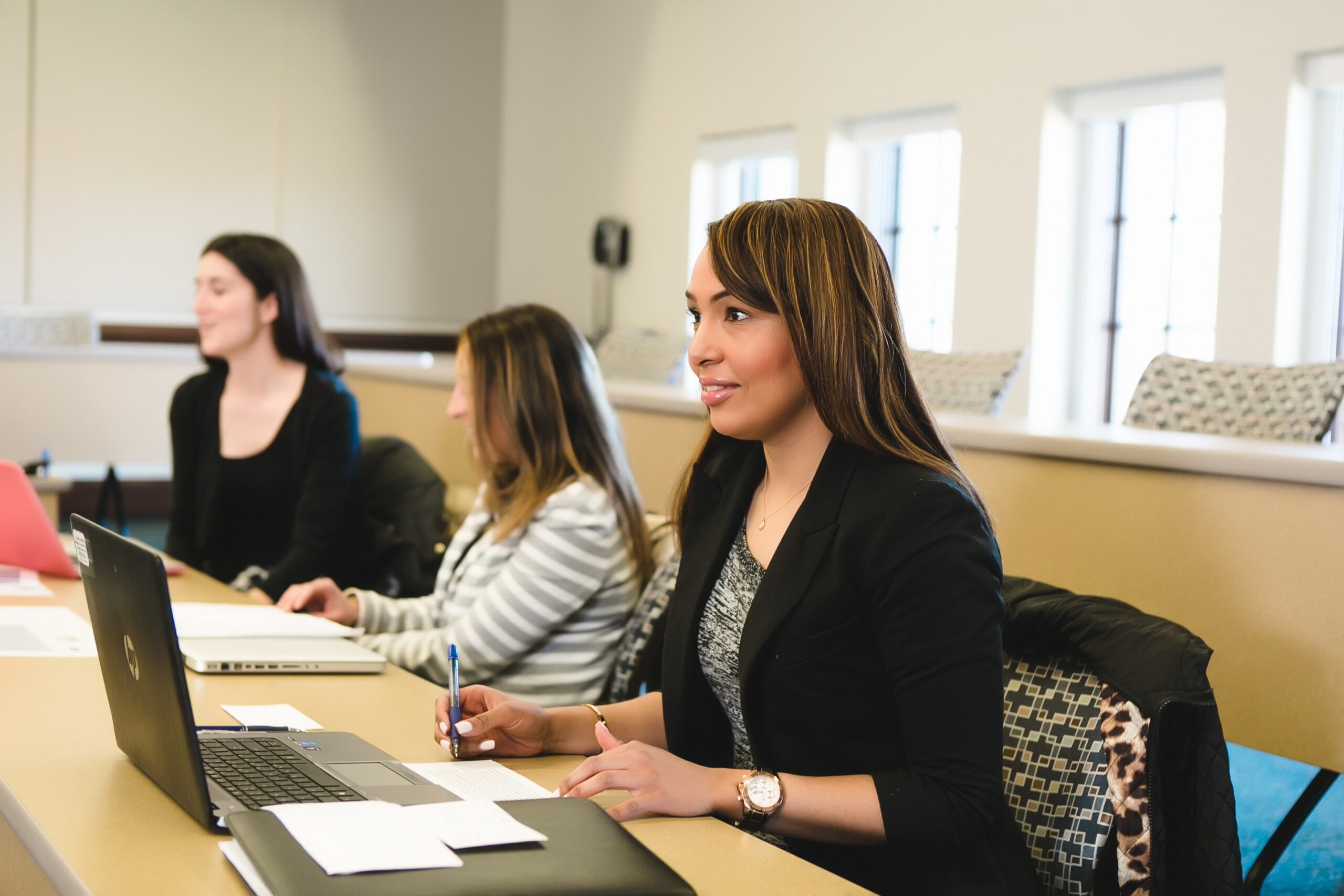 students in management class