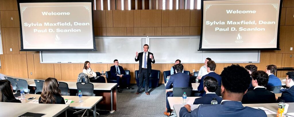 Paul Scanlon welcoming students to the Wall Street Interview Bootcamp